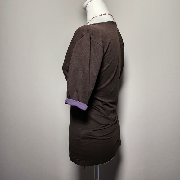 Hugo Boss Womens Chocolate Brown Y2K Blouse S - Picture 3 of 8